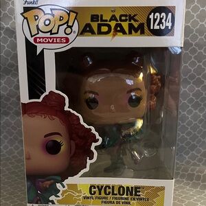 Funko Pop Black Adam Cyclone Figure with Green and Brown Accents